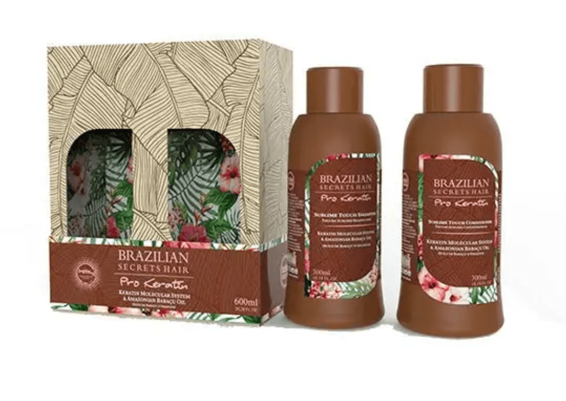 Brazilian Secrets Hair - Pro Keratin - Kit lavant lissage brésilien "sublime touch" - 600ml (2x300ml) - Brazilian Secrets Hair - Ethni Beauty Market